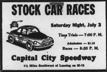 Capital City Speedway - Newspaper Ad2
